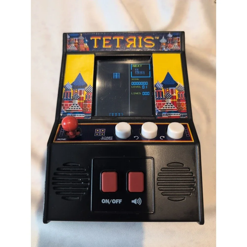 Tetris Mini Arcade Game Classic Arcade Electronic Video Handheld Game Tested